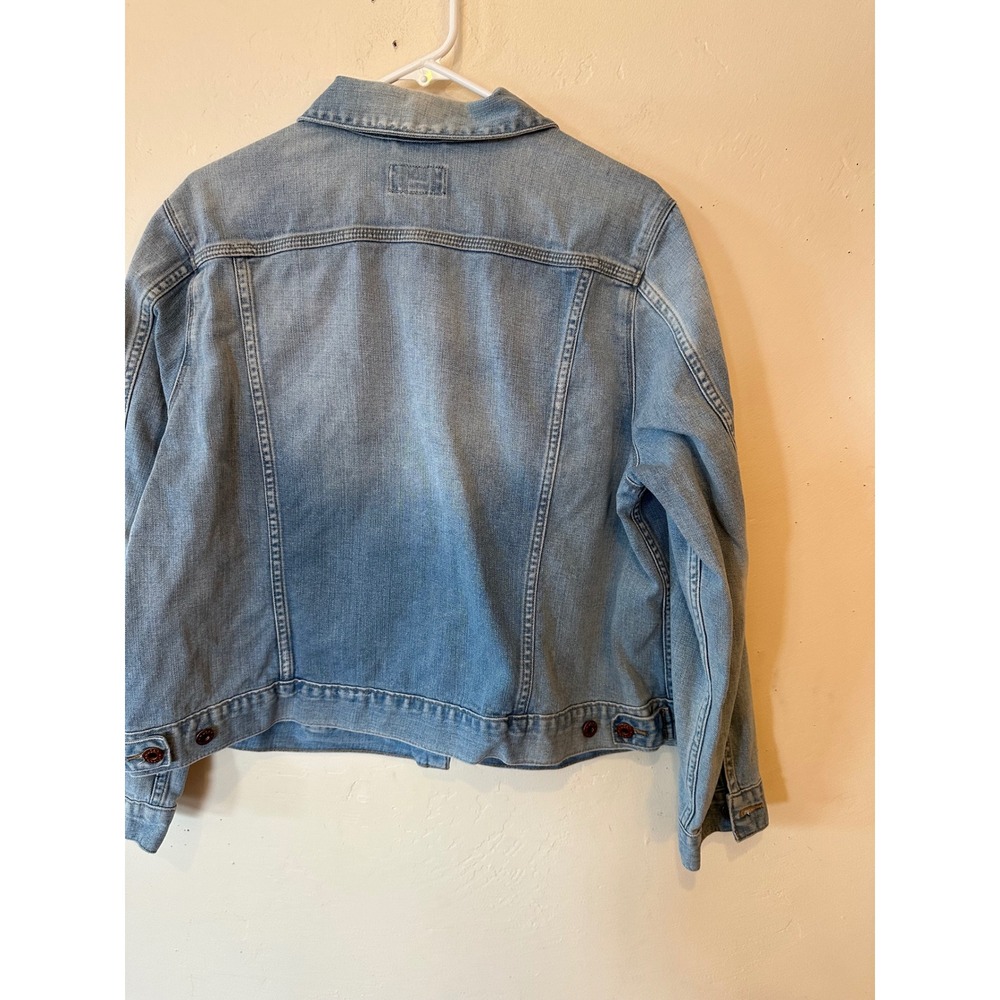 Lucky Brand Handcrafted 1990 Denim Trucker Jacket Light Wash Blue Mens Medium - Picture 8 of 14